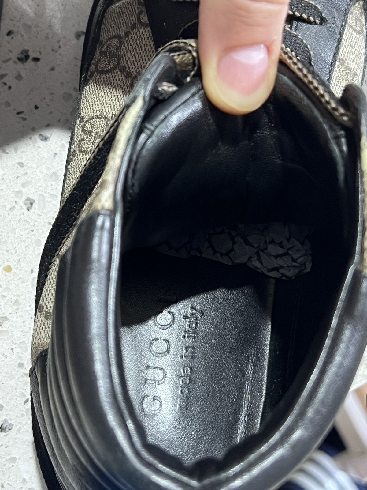 Gucci GG Supreme High Top ‘Black Tan Brown’ Sneakers Boots 386740 Size US 7.5 / EU 40-41 - 11 Thumbnail