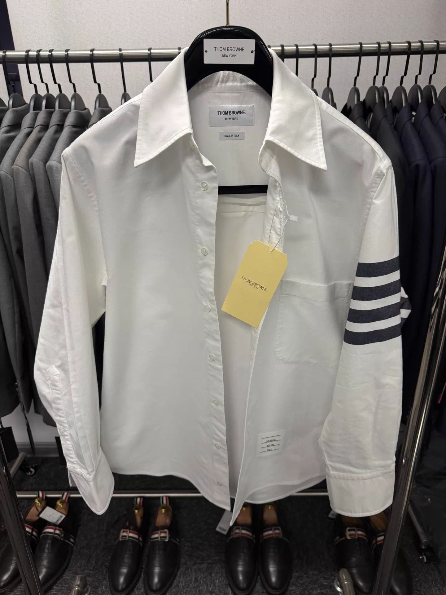 Thom Browne Thom Browne 4-Bar Oxford Shirt White Size 0 Size US XS / EU 42 / 0 - 1 Thumbnail