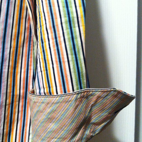 BUGATCHI BUGATCHI MENS PRE-OWNED COTTON CASUAL SHIRT SIZE: M Size US M / EU 48-50 / 2 - 7 Thumbnail
