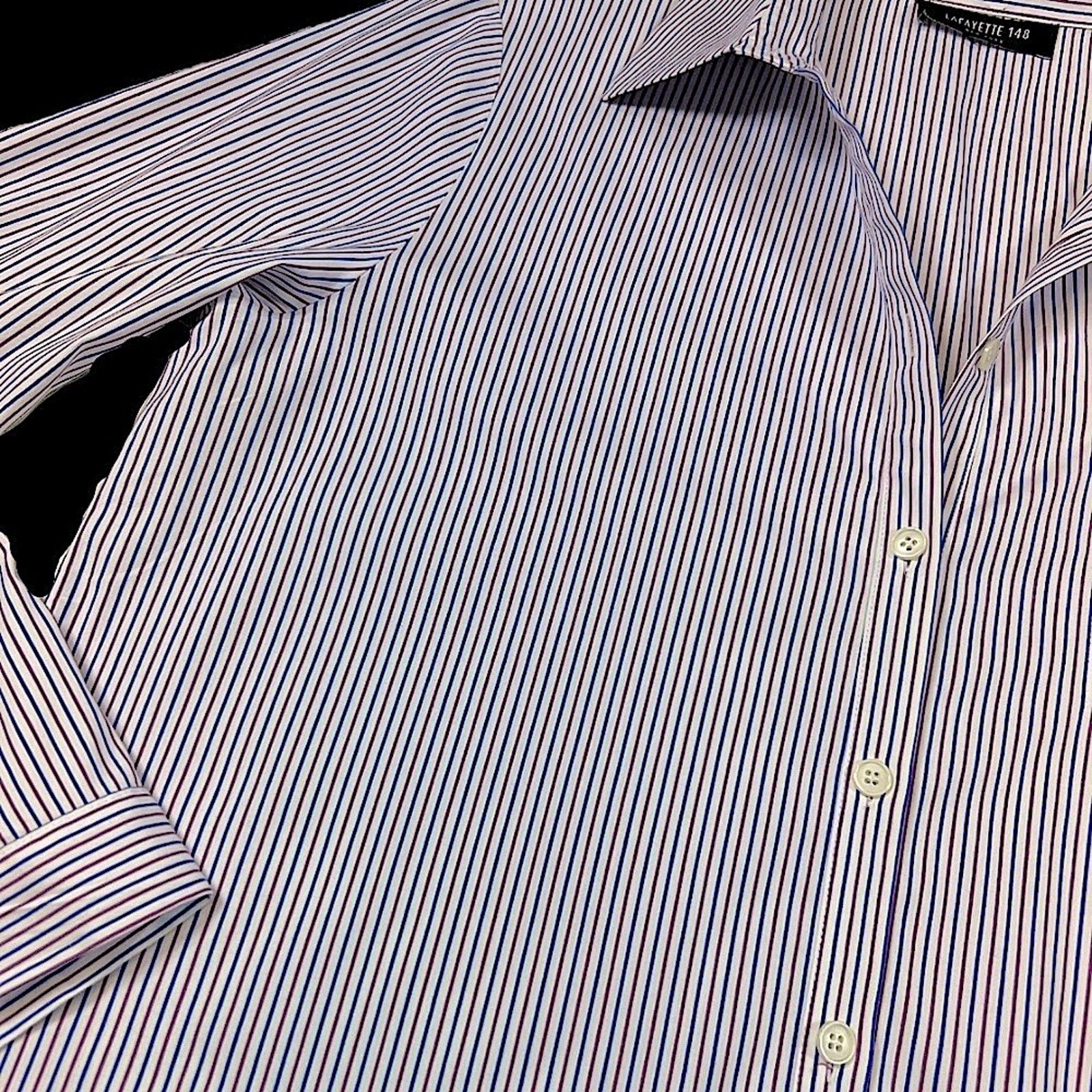 Lafayette 148 Lafayette 148 Shirt in White/Blue | Size L Size L / US 10 / IT 46 - 3 Thumbnail
