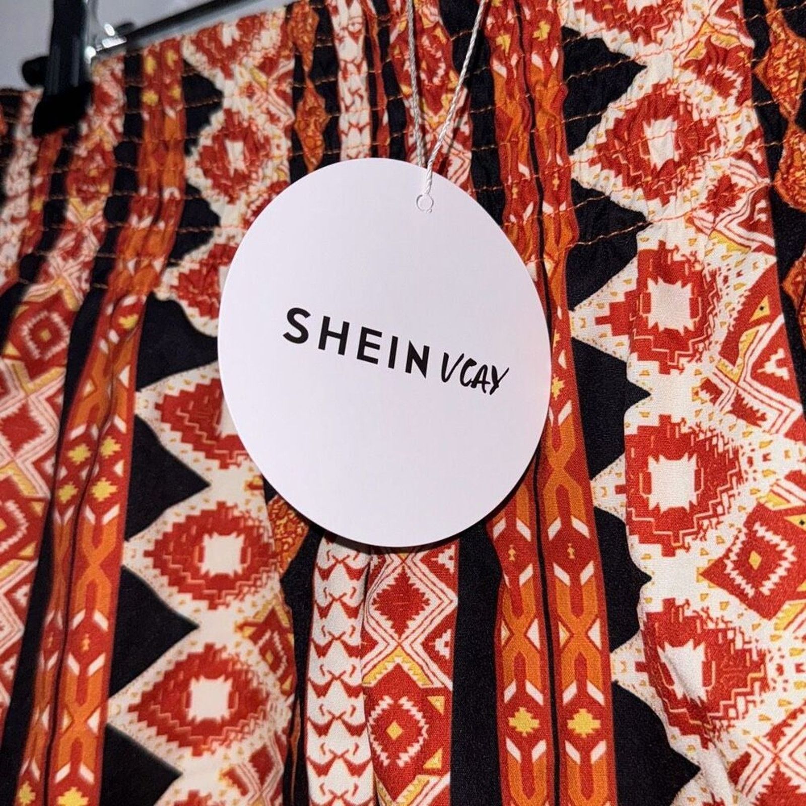 Shein SHEIN Orange and Black Stretch Waist Shorts | Sz M, NWT Size 28" / US 6 / IT 42 - 3 Thumbnail