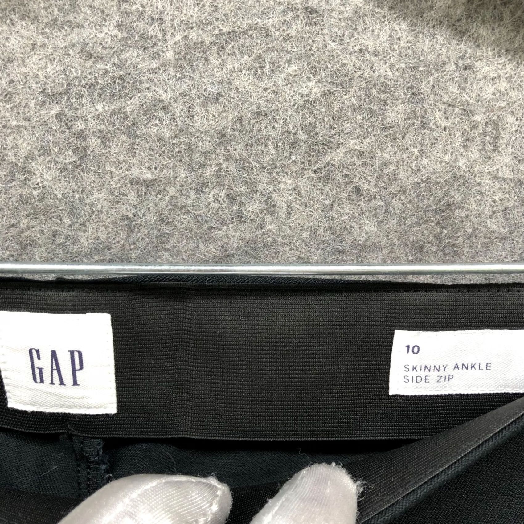 Gap Gap Skinny Ankle Pants Womens 10 Black Side Zip Bi-Stretch Size 32" / US 10 / IT 46 - 6 Thumbnail