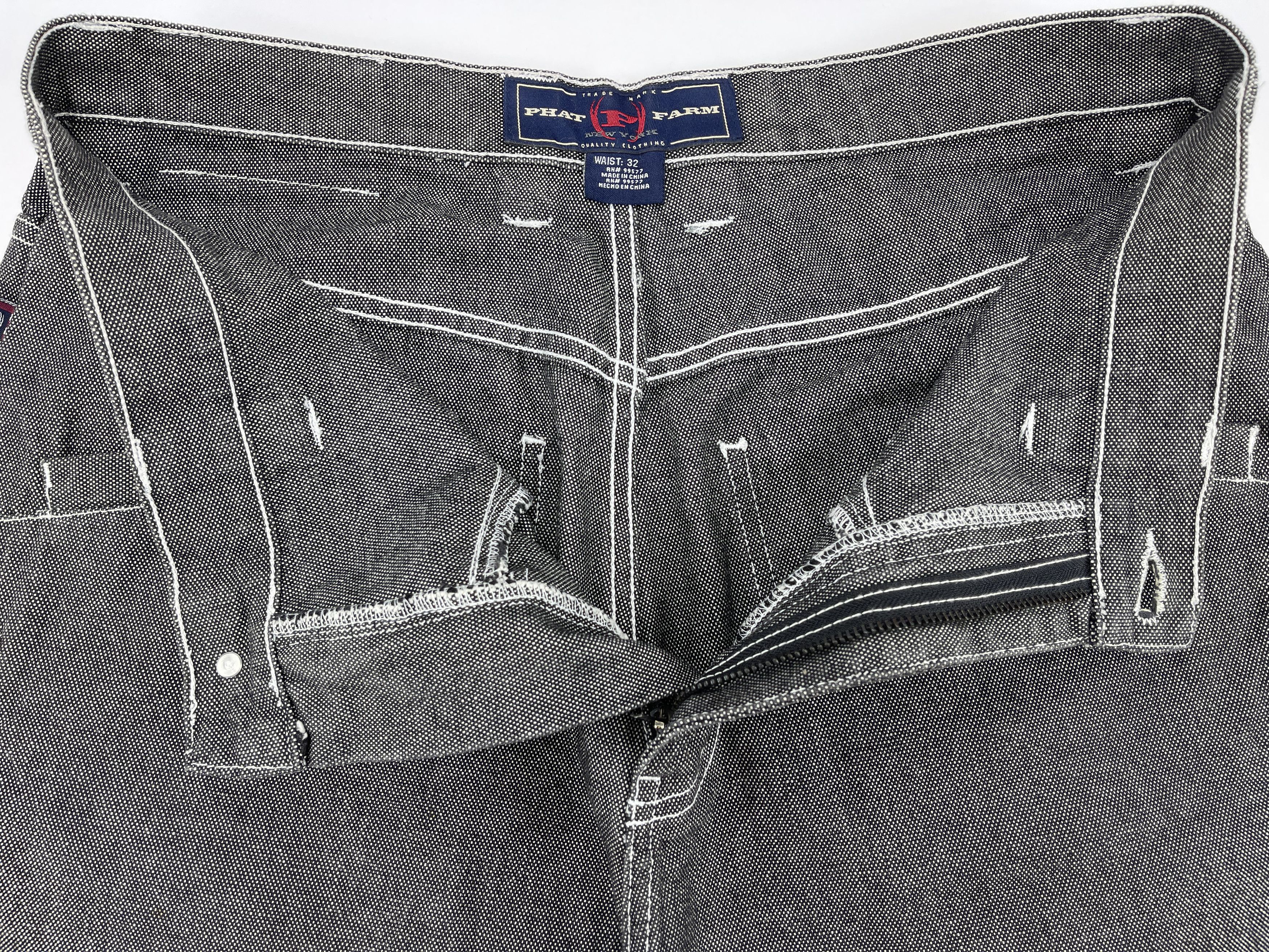 Phat Farm Phat Farm shorts, vintage hip hop baggy jeans, 90s size W 32 Size US 32 / EU 48 - 11 Thumbnail