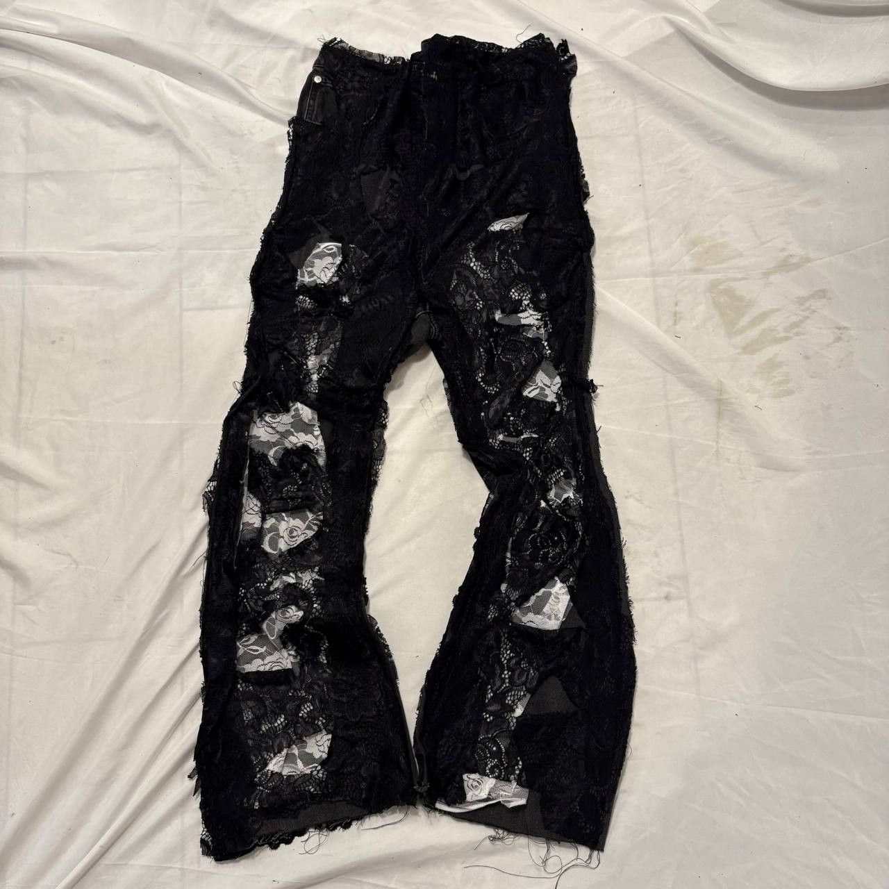 Japanese Brand Custom Black Baggy Distressed Jeans Painted Wide Leg Size US 36 / EU 52 - 1 Thumbnail