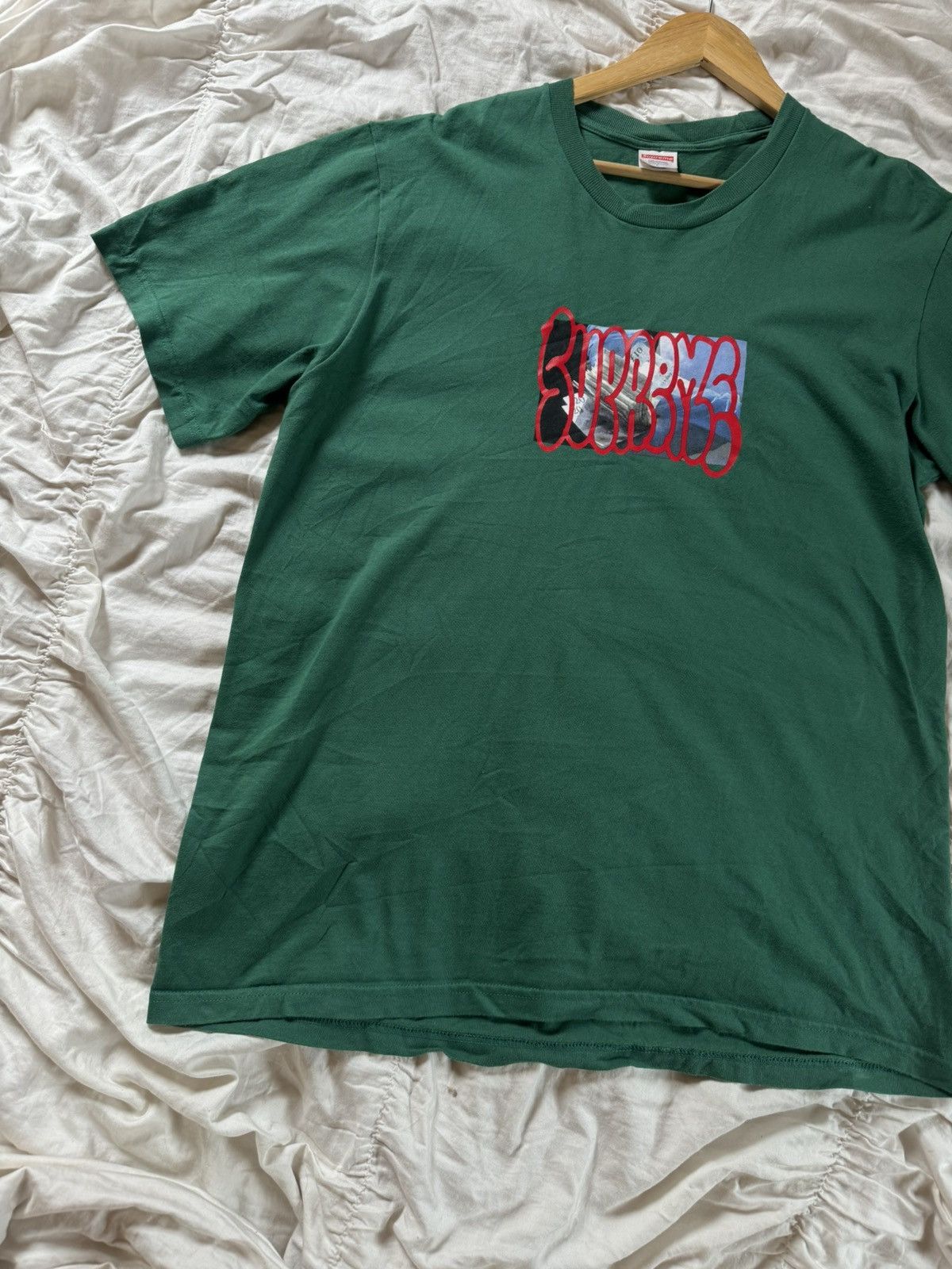 Supreme 2020 Supreme Payment tee green Size US L / EU 52-54 / 3 - 3 Thumbnail