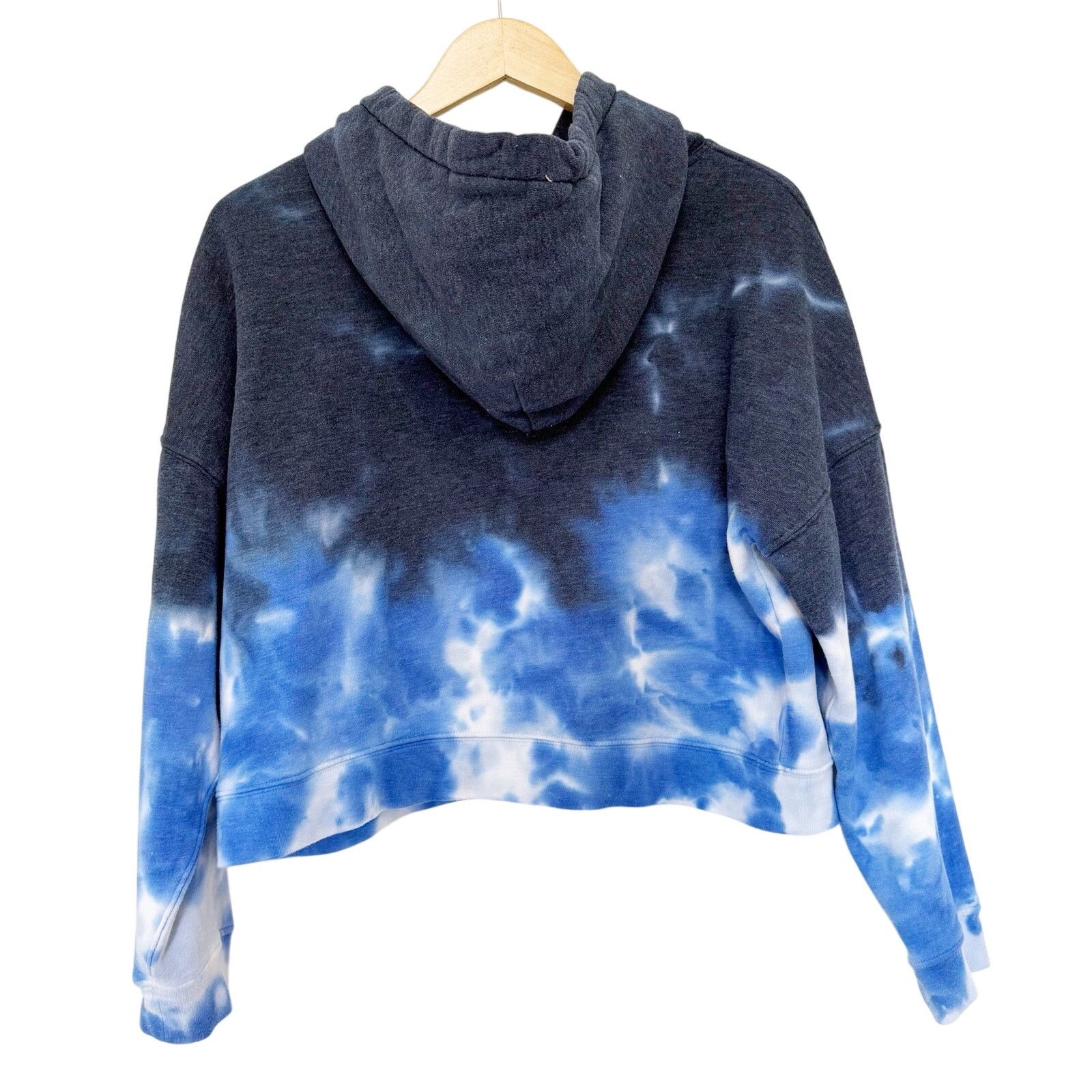 Calvin Klein Calvin Klein Blue Tie Dye Ombre Cropped Hoodie Sz M Size M / US 6-8 / IT 42-44 - 5 Thumbnail