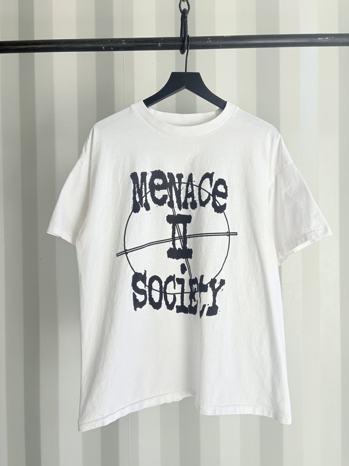 Vintage Vintage Menace 2 Society Shirt Faded Distressed GRUNGE Band Size US XL / EU 56 / 4 - 1 Thumbnail