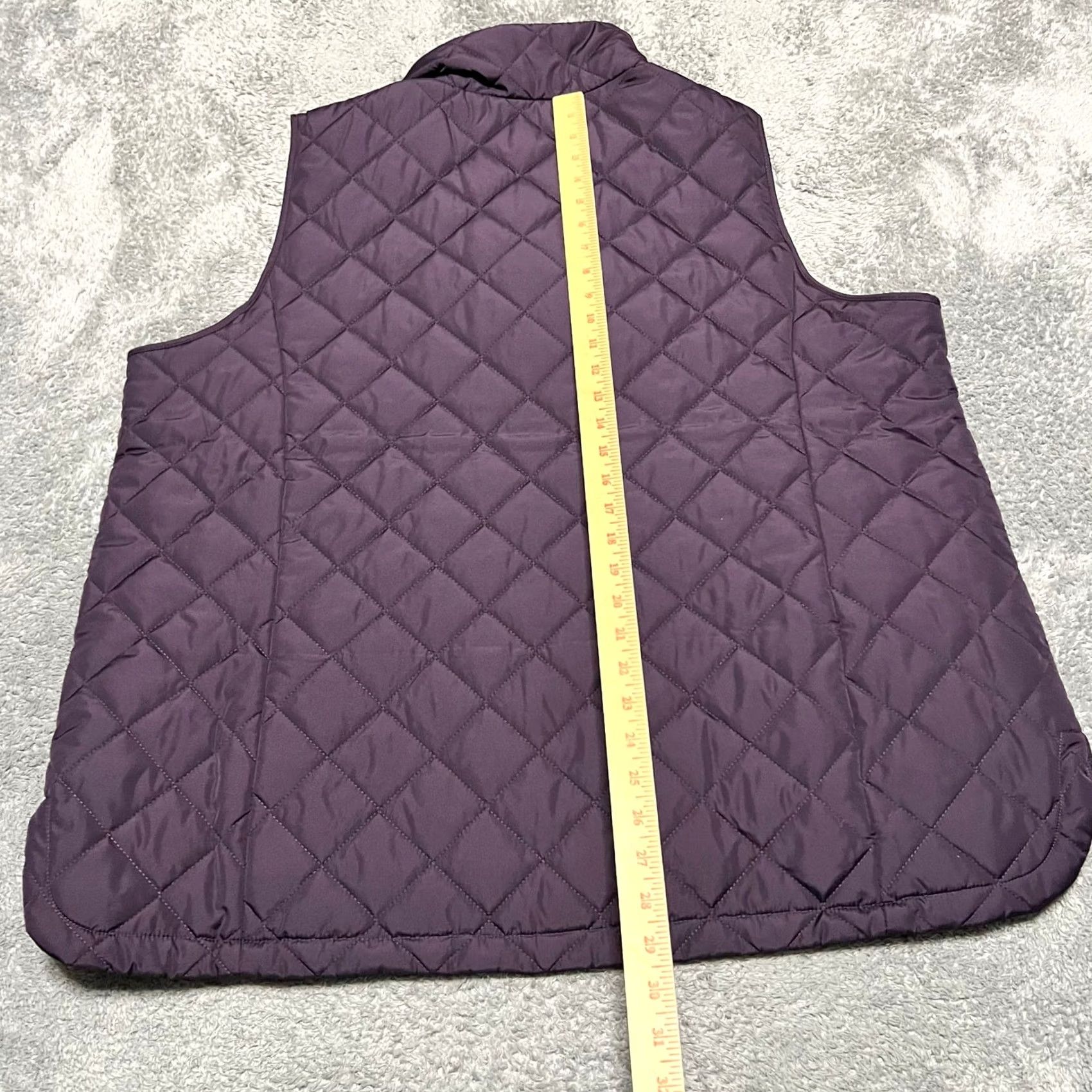 Lands' End Lands' End Puffer Vest Purple Quilted Womens XXL Jacket Size XXL / US 16-18 / IT 52-54 - 8 Thumbnail