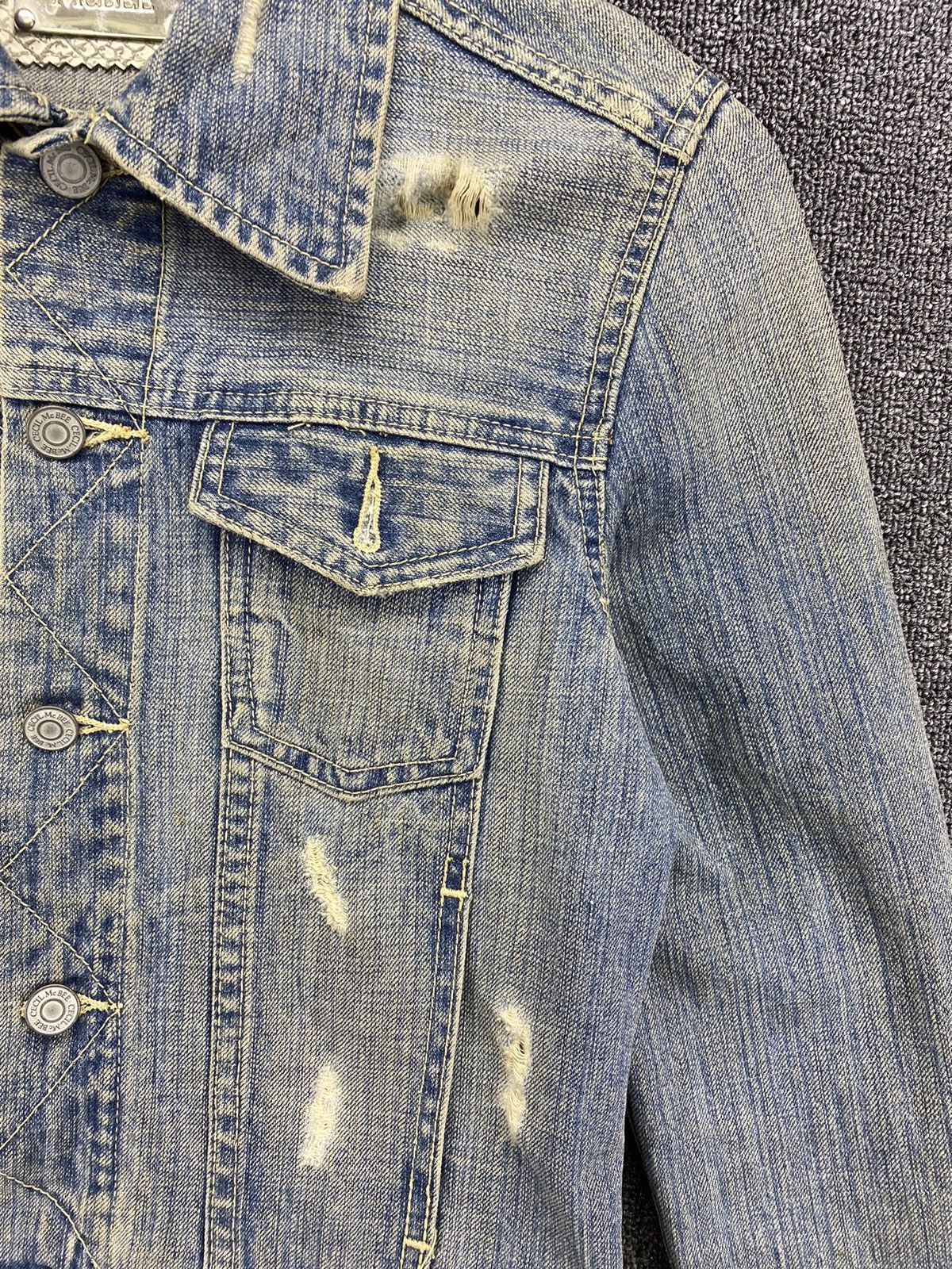 Japanese Brand Vintage Cecil McBee Distressed Style Denim Jacket Size M / US 6-8 / IT 42-44 - 7 Thumbnail