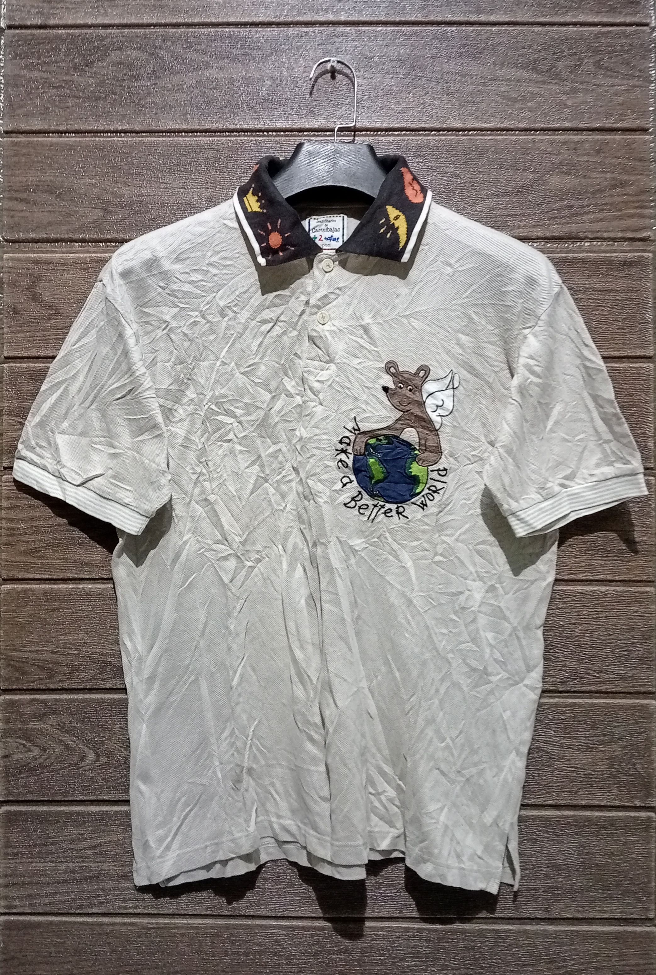 Jean Charles De Castelbajac Jean Charles de Castelbajac Embroidery Polo Shirt Size US L / EU 52-54 / 3 - 1 Thumbnail