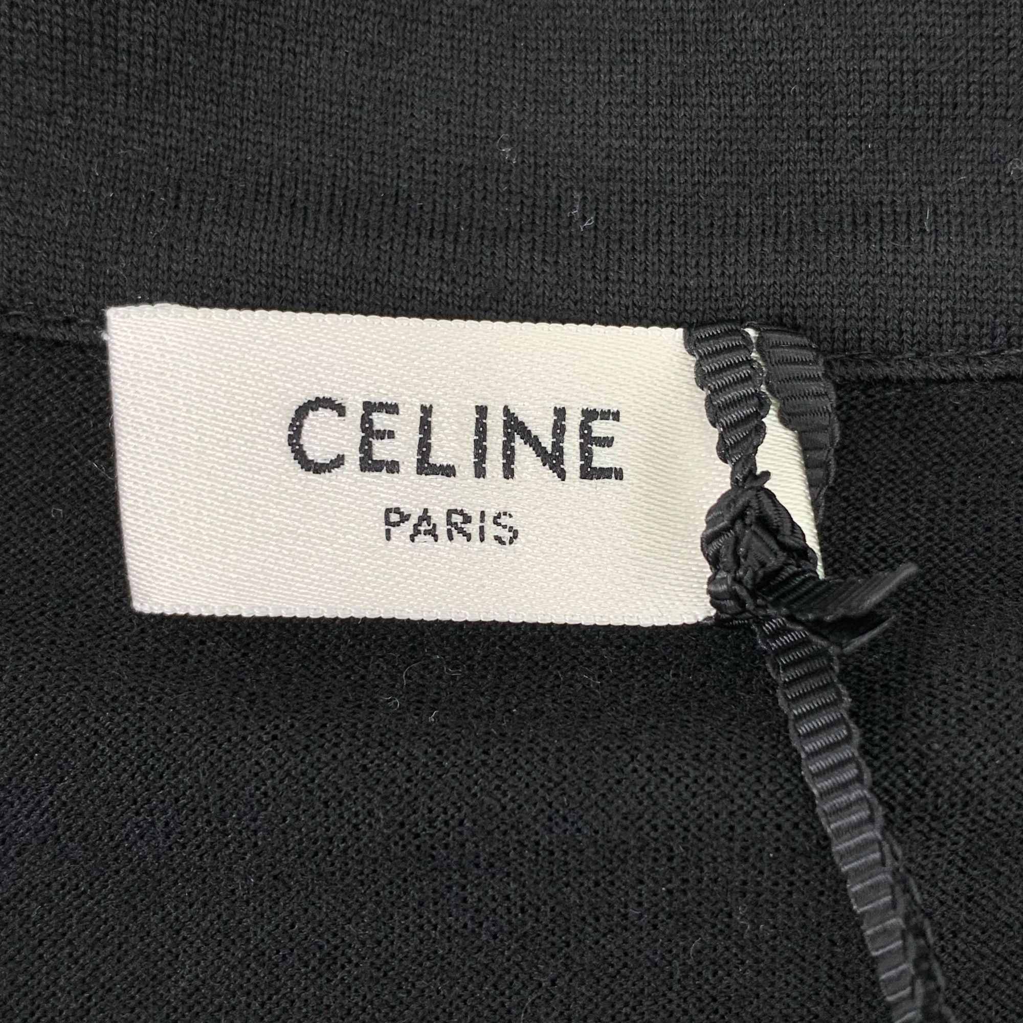 Celine Celine Black Wool Long-Sleeve Dress With Gold Buttons & Carr Size M / US 6-8 / IT 42-44 - 2 Thumbnail