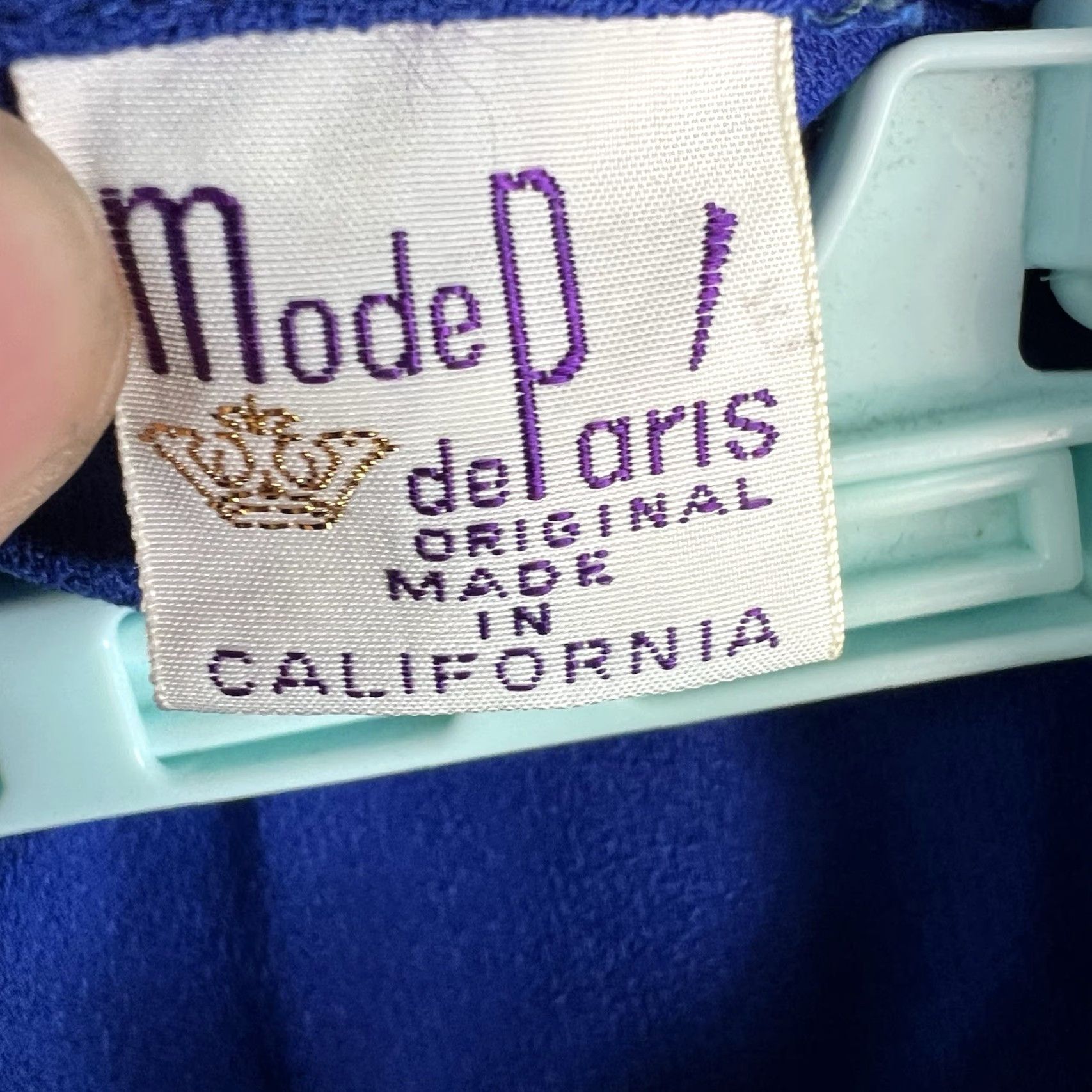 Vintage VINTAGE Mode de Paris Shirt Womens 12 Blue Embellished 1970s Secretary/Geek Button-Up Blouse Blue Size XL / US 12-14 / IT 48-50 - 7 Thumbnail