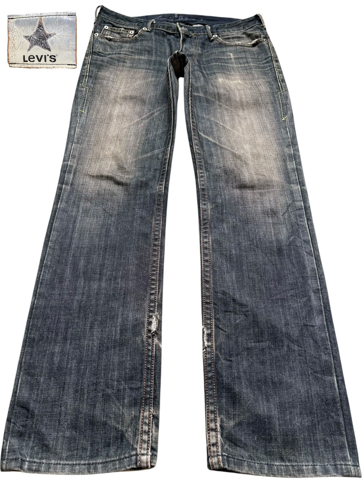 Levi's Vintage 90s Levis Black Star Rusty Mud Wash Distress Jeans Size US 32 / EU 48 - 1 Thumbnail