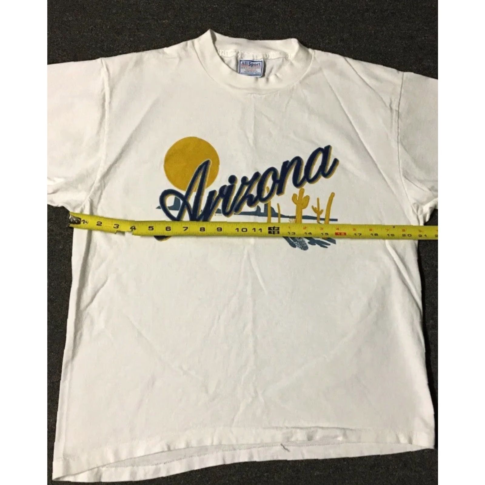 Vintage VINTAGE Arizona Spellout Shirt S USA Nature Cactus College ASU Biker Grunge 80s 90s USA Shirt Mens White Short Sleeve T-Shirt Size US S / EU 44-46 / 1 - 5 Thumbnail