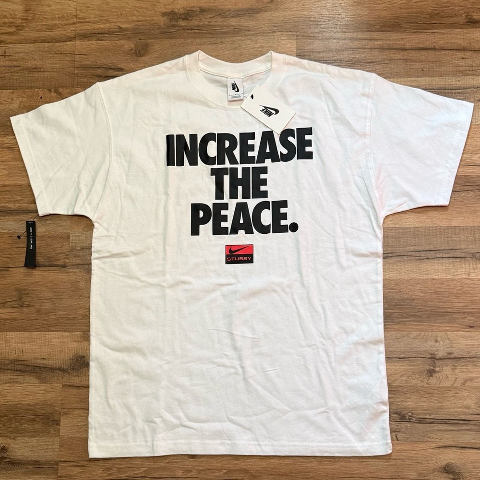 Nike Nike x Stussy Increase The Peace Short Sleeve Shirt Size US M / EU 48-50 / 2 - 1 Thumbnail