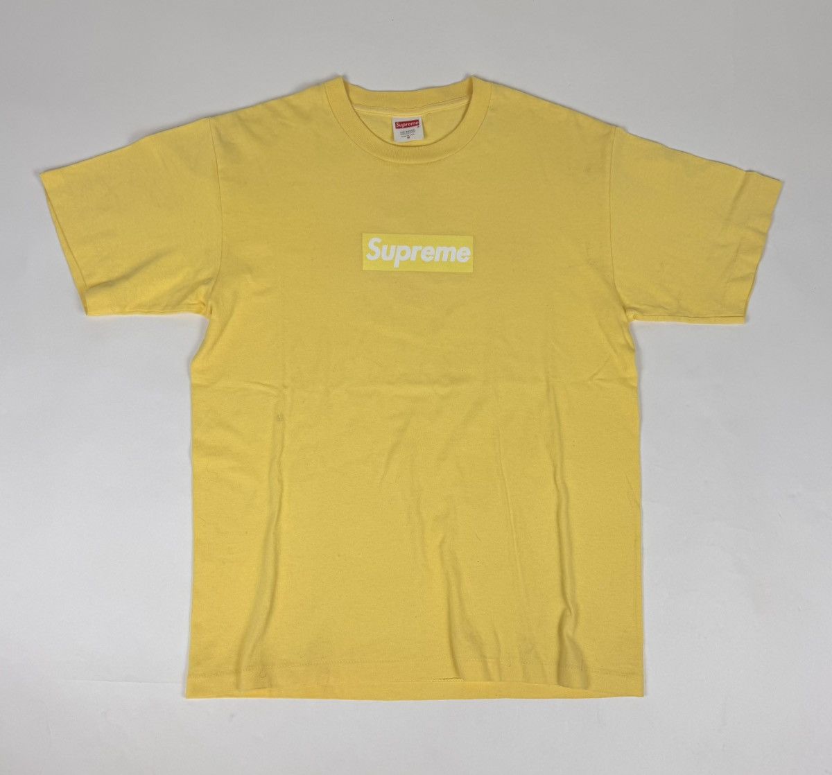 Supreme Supreme Yellow Box Logo Tee 1999 Size US M / EU 48-50 / 2 - 3 Thumbnail