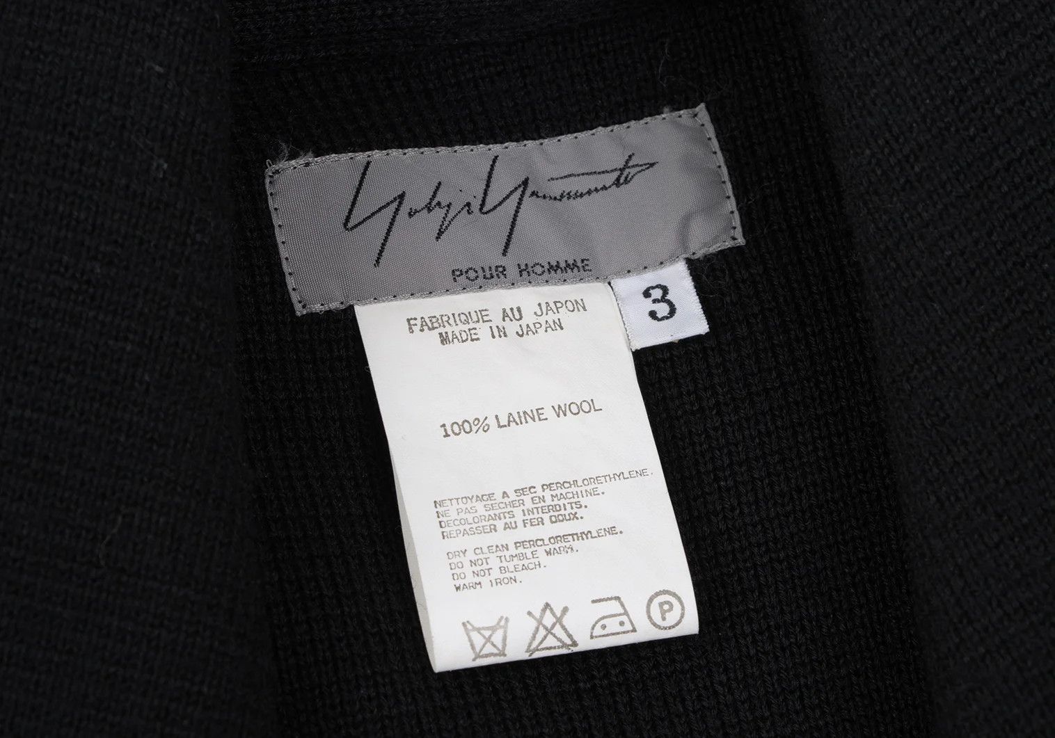 Yohji Yamamoto Yohji Yamamoto Wool Knit Jacket Black 3 Size US L / EU 52-54 / 3 - 14 Thumbnail