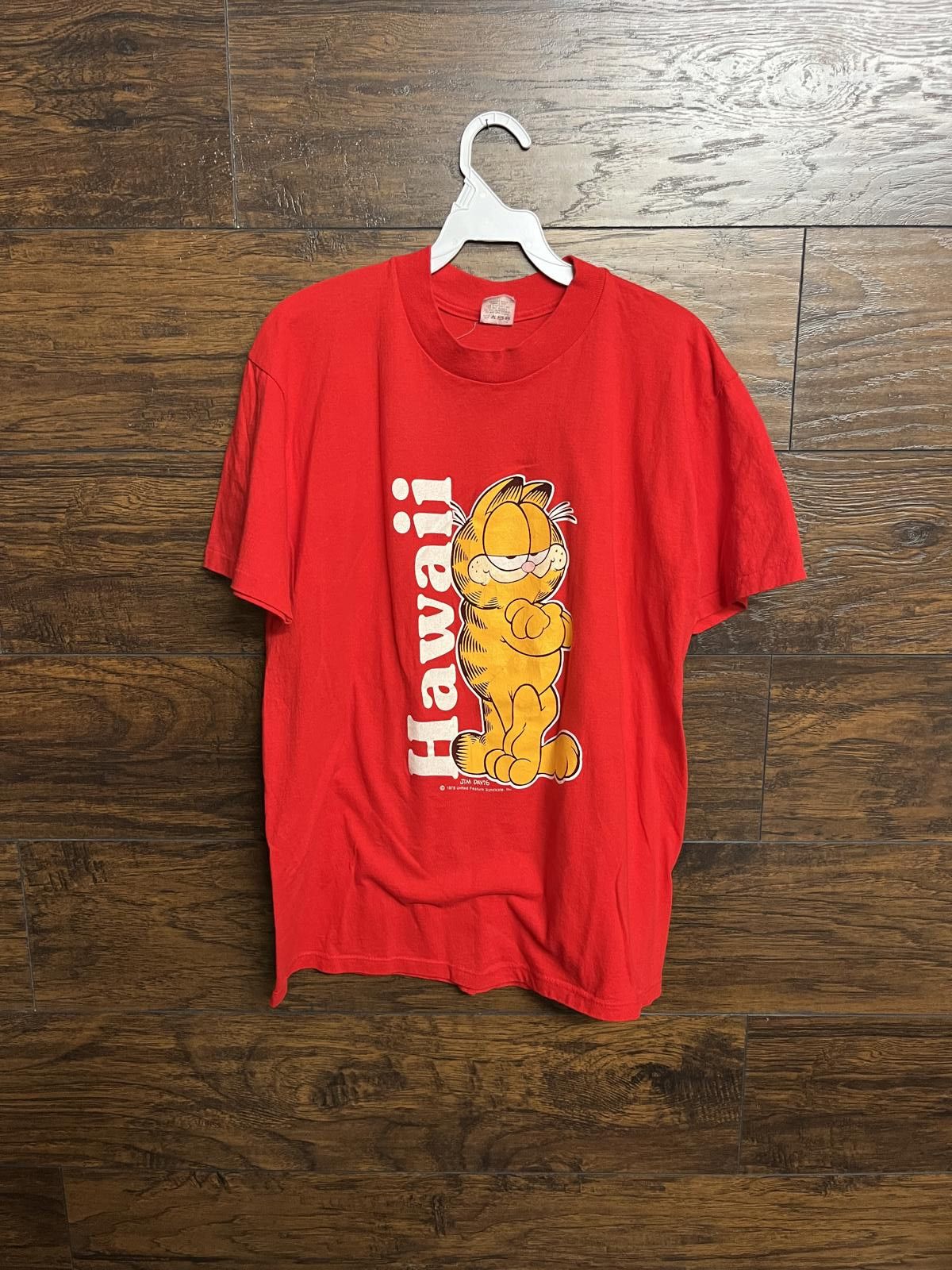 Designer VTG Garfield in Hawaii Tee Jim David 1978 Garfield T-shirt L Size US L / EU 52-54 / 3 - 1 Thumbnail
