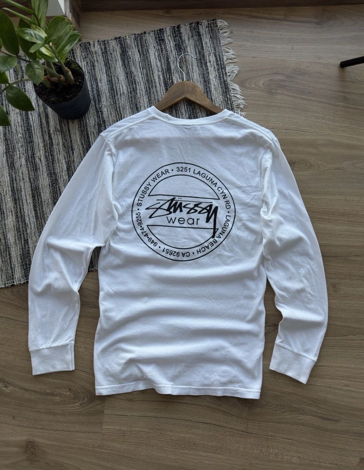 Stussy Stussy Big Logo Classic Y2K White Long Sleeve Size S Men Size US S / EU 44-46 / 1 - 1 Thumbnail