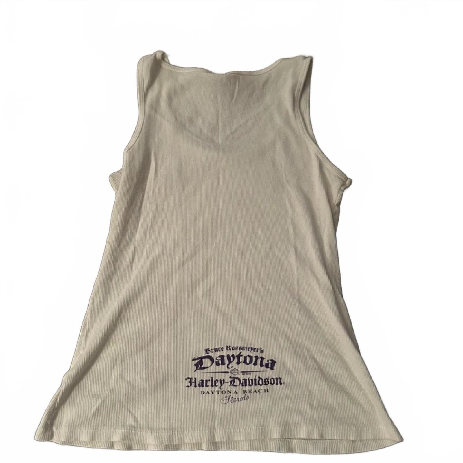 Harley Davidson Vintage Harley-Davidson White & Purple Daytona Beach Tank Size M / US 6-8 / IT 42-44 - 2 Thumbnail