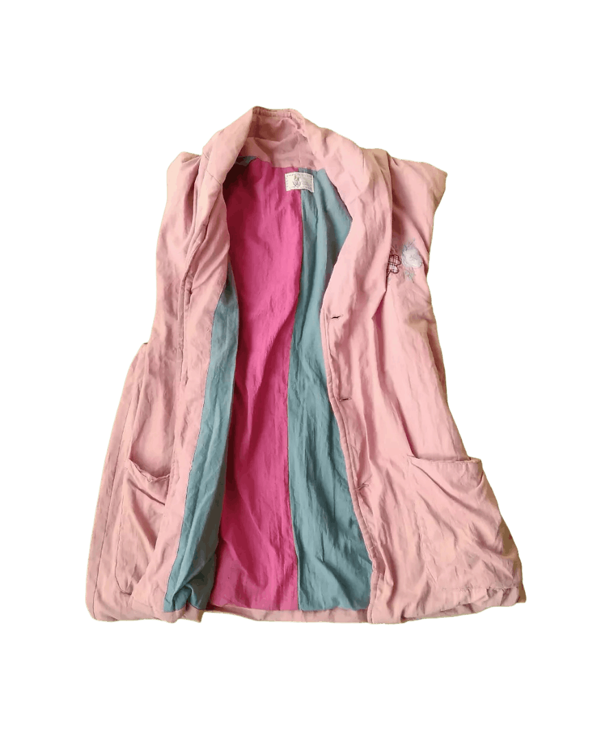 Japanese Brand × Vintage Flower Garden Pink Japan Brand Vest Sleeveless Size L / US 10 / IT 46 - 2 Thumbnail