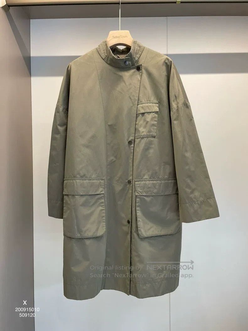 Brunello Cucinelli Brunello Cucinelli Light Military Green Polyester Trench C Size US S / EU 44-46 / 1 - 1 Thumbnail