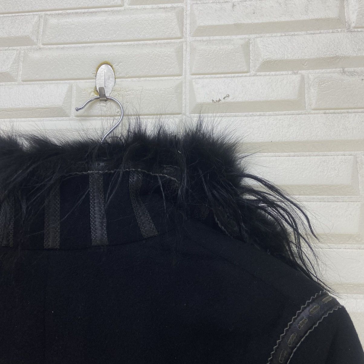 Japanese Brand Japanese Brand Blue Fox Fur Lamb Leather Wool Coat Size M / US 6-8 / IT 42-44 - 17 Thumbnail