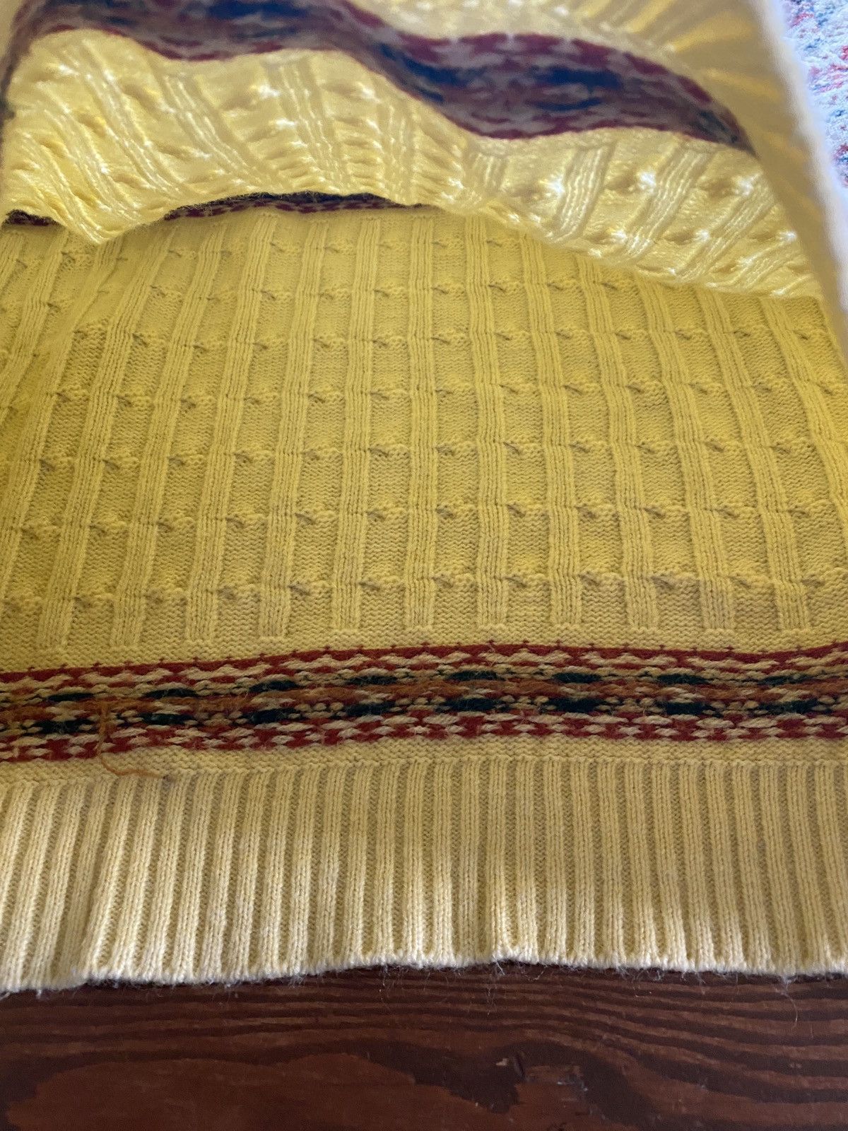 Vintage Vintage 60’s Lord Jeff Textile Pattern Cable Knit Sweater Size US XL / EU 56 / 4 - 5 Thumbnail