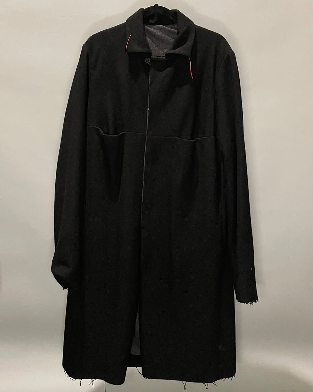 Ma+ M.A+ Black Double Layer Wool Coat Size US M / EU 48-50 / 2 - 2 Thumbnail