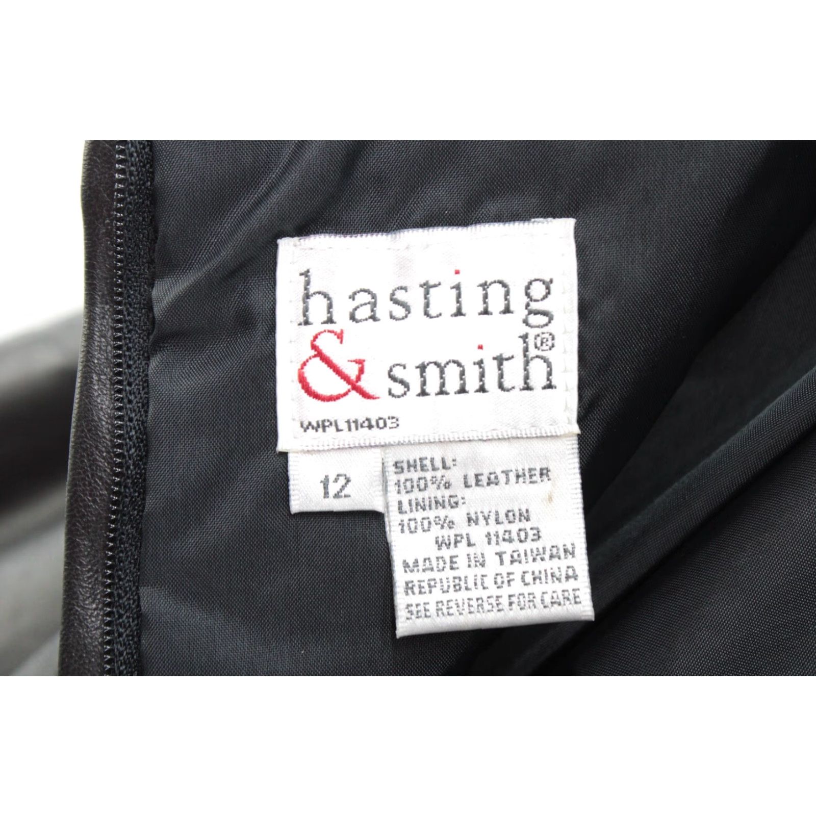 Vintage VINTAGE Hasting & Smith Leather Skirt Black Size 12 Women Mini Knee Length Gothic 80s 90s Disco Party Autumn Winter Spring Summer Womens Size 34" / US 12 / IT 48 - 5 Thumbnail