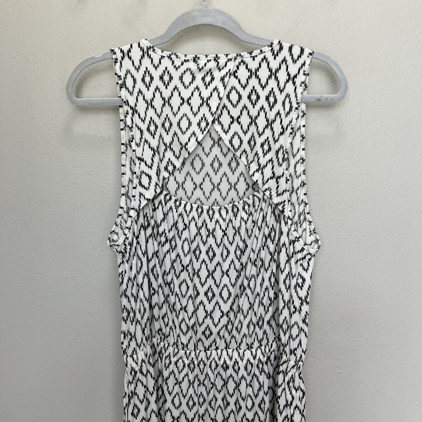Banana Republic Banana Republic | Knit Column Dress Off White Ikat Midi Size L / US 10 / IT 46 - 7 Thumbnail