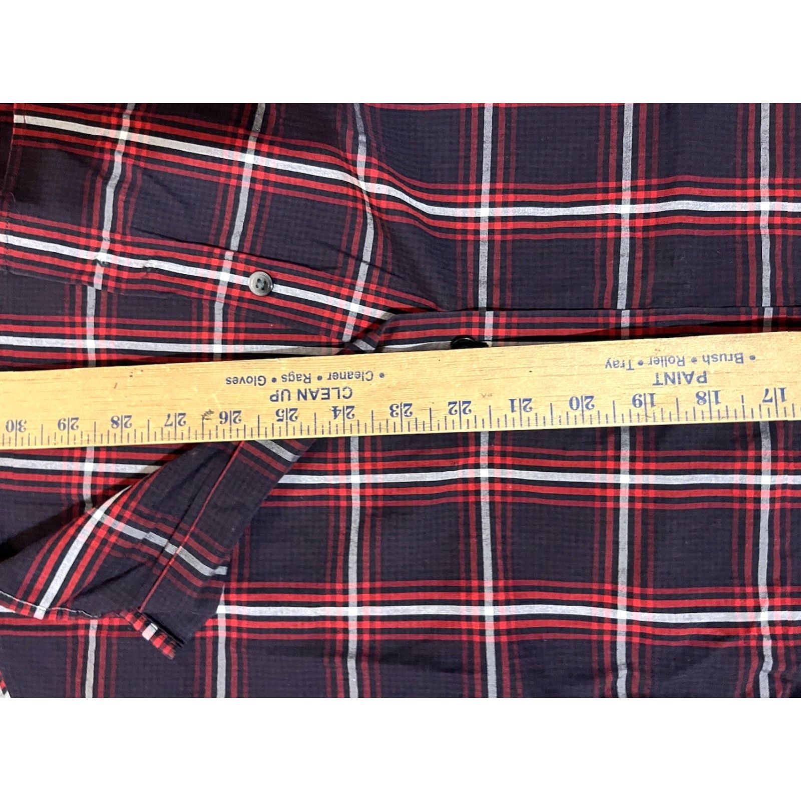 Express VINTAGE Express Button-Up Shirt Men's Large Long Sleeve Slm Soft Wash Black Red Plaid Slim Fit Casual Men’s Shirt Size US L / EU 52-54 / 3 - 5 Thumbnail