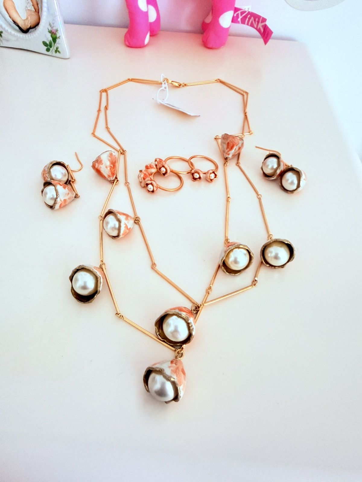 Tory Burch Tory Burch Floral Pearl Necklace Size ONE SIZE - 1 Thumbnail