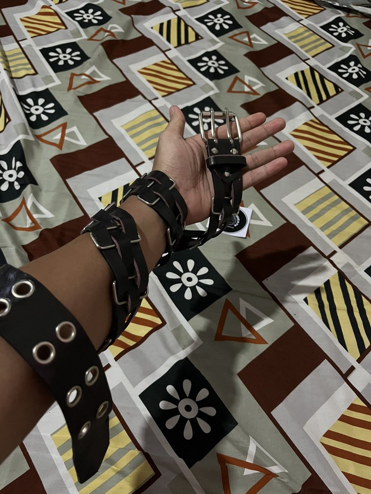 If Six Was Nine × Japanese Brand × Vintage Brown Belt With 2 Prong And Iron Braid Motif Size ONE SIZE - 11 Thumbnail