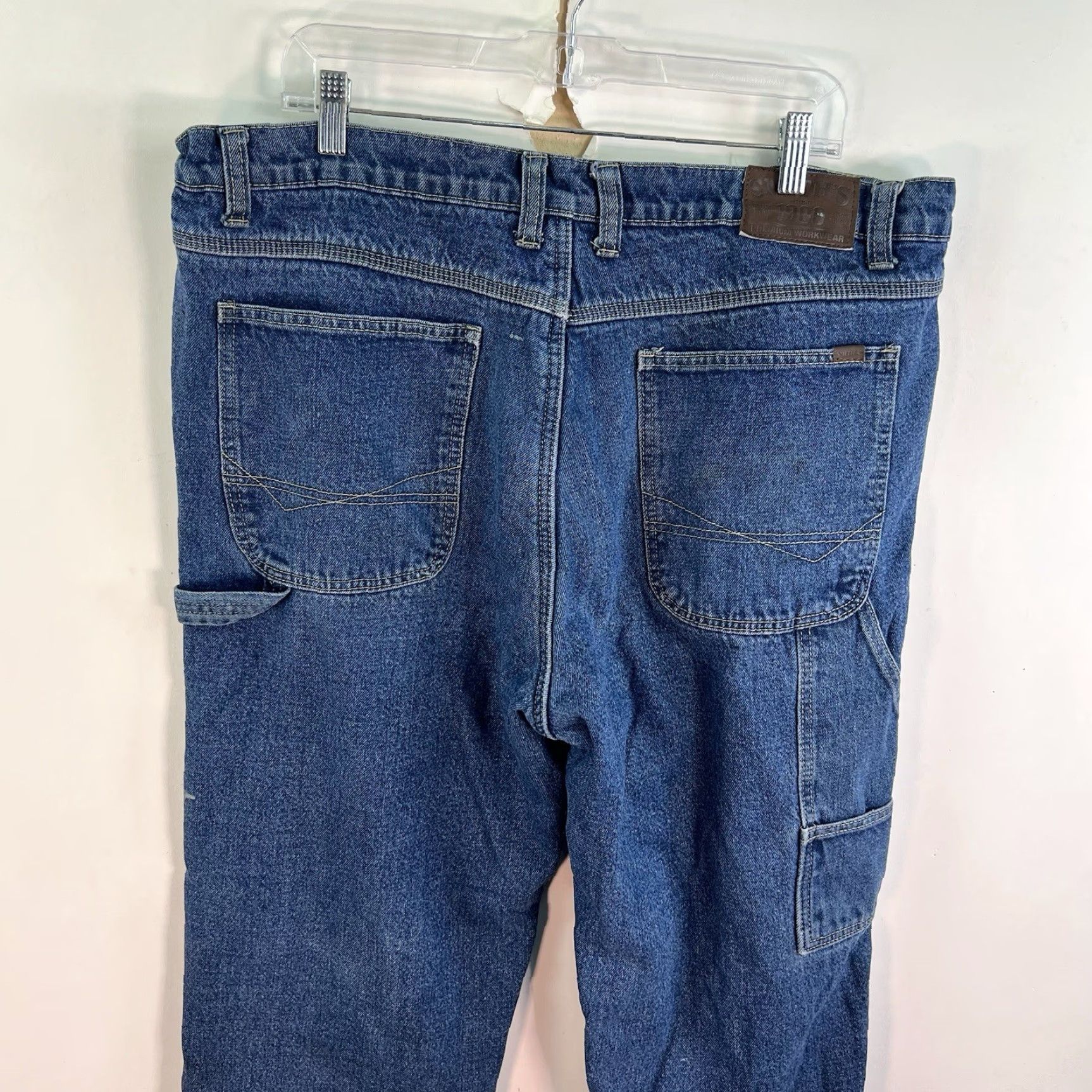Vintage Smiths Workwear Pants Men Size 40 X30 Denim Lined Carpenter Blue Mens Size US 40 / EU 56 - 6 Thumbnail