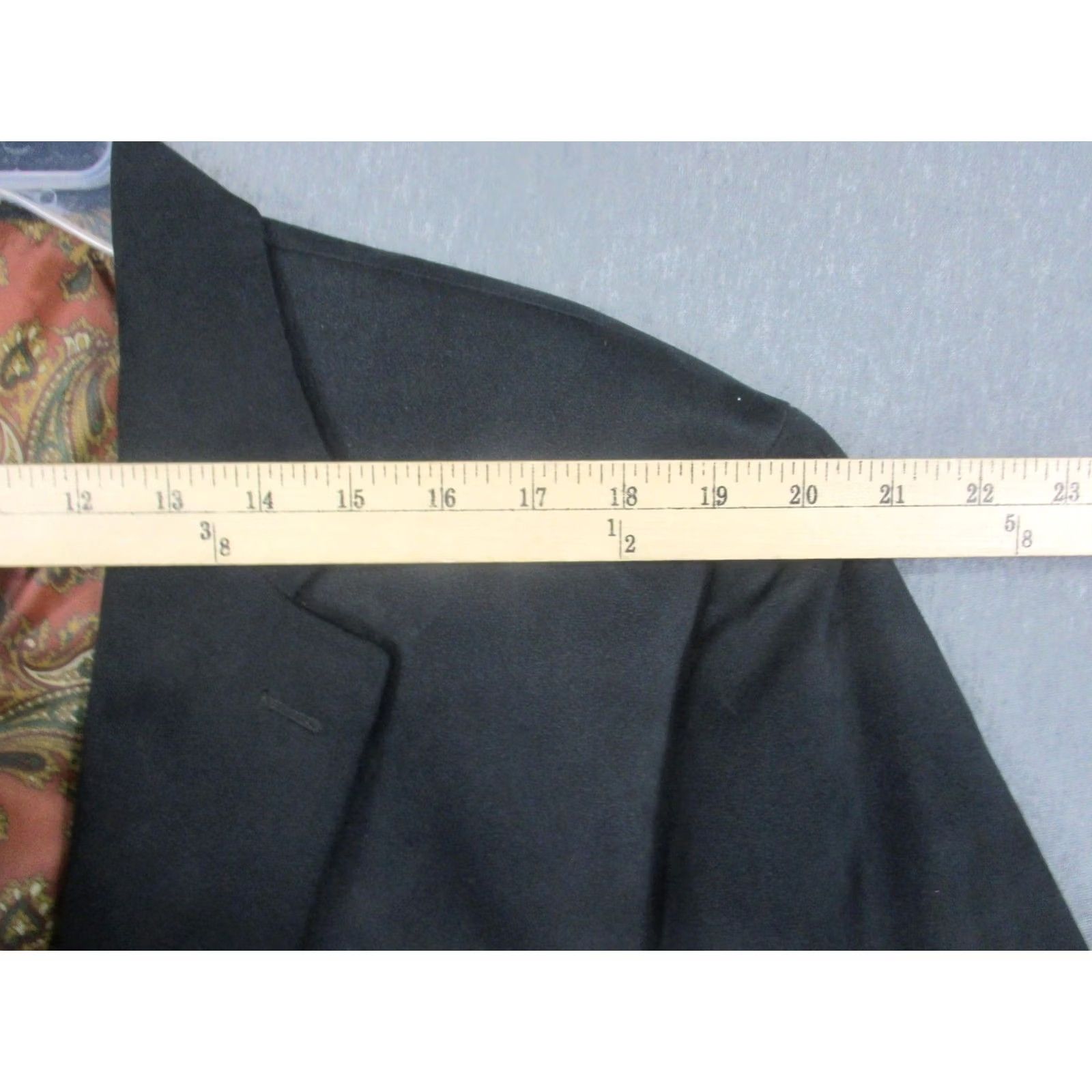 Ralph Lauren Lauren Ralph Lauren Blazer Jacket Sport Coat Mens 44L Black Polyester Two Button Size 44R - 6 Thumbnail