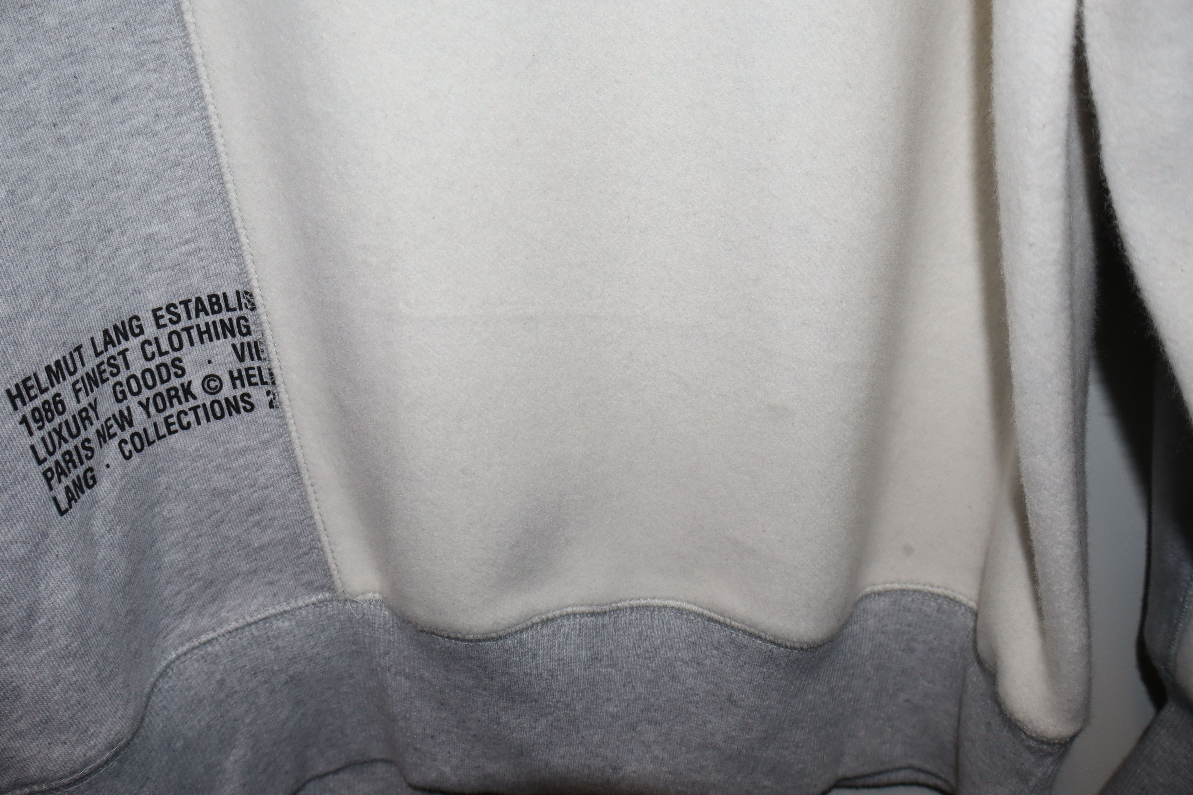 Helmut Lang Grey & Off-White Colorblock Crewneck Size US XL / EU 56 / 4 - 5 Thumbnail