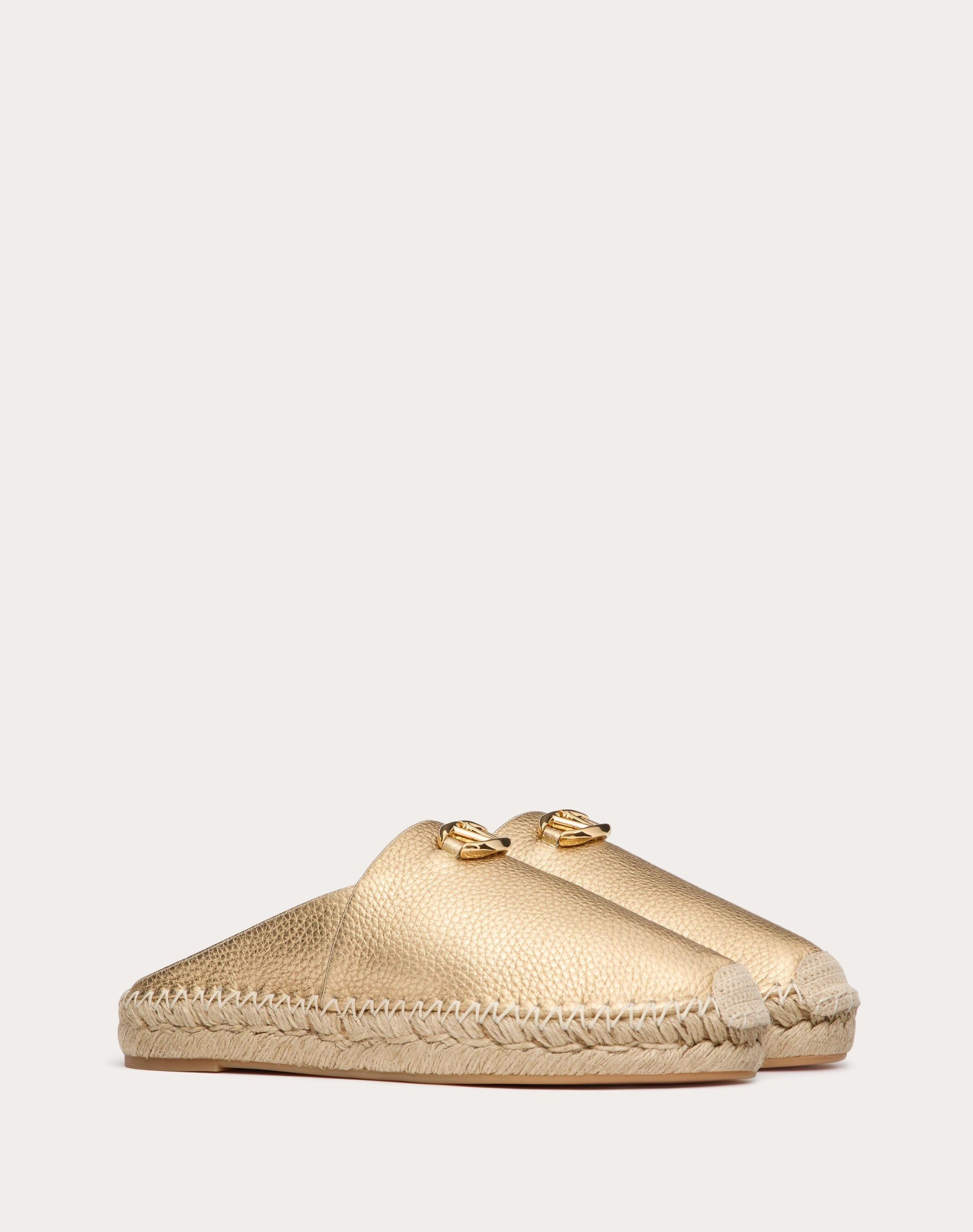 Valentino os11x0326 Vlogo Mules in Gold Size US 10 / IT 40 - 2 Thumbnail