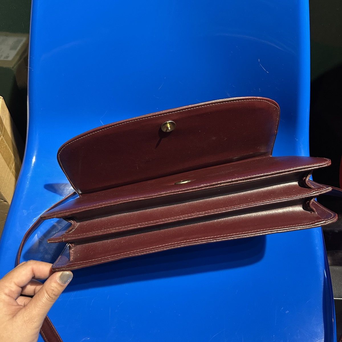 Cartier Cartier Vintage Burgundy Oval Logo Shoulder Bag – 70s/80s Size ONE SIZE - 6 Thumbnail