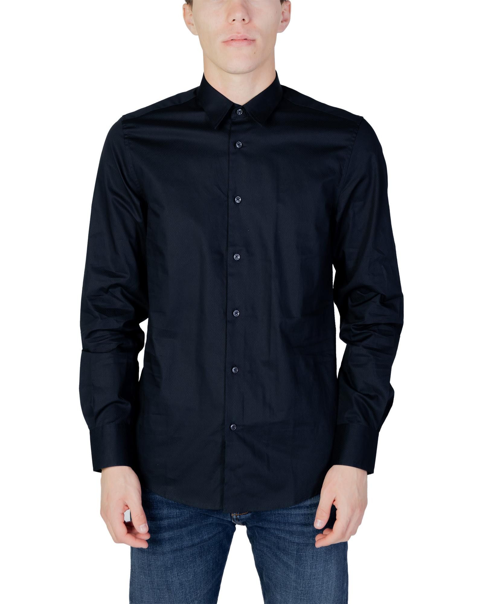 image of Antony Morato Long Sleeve Classic Shirt in Blue, Men's (Size Small)