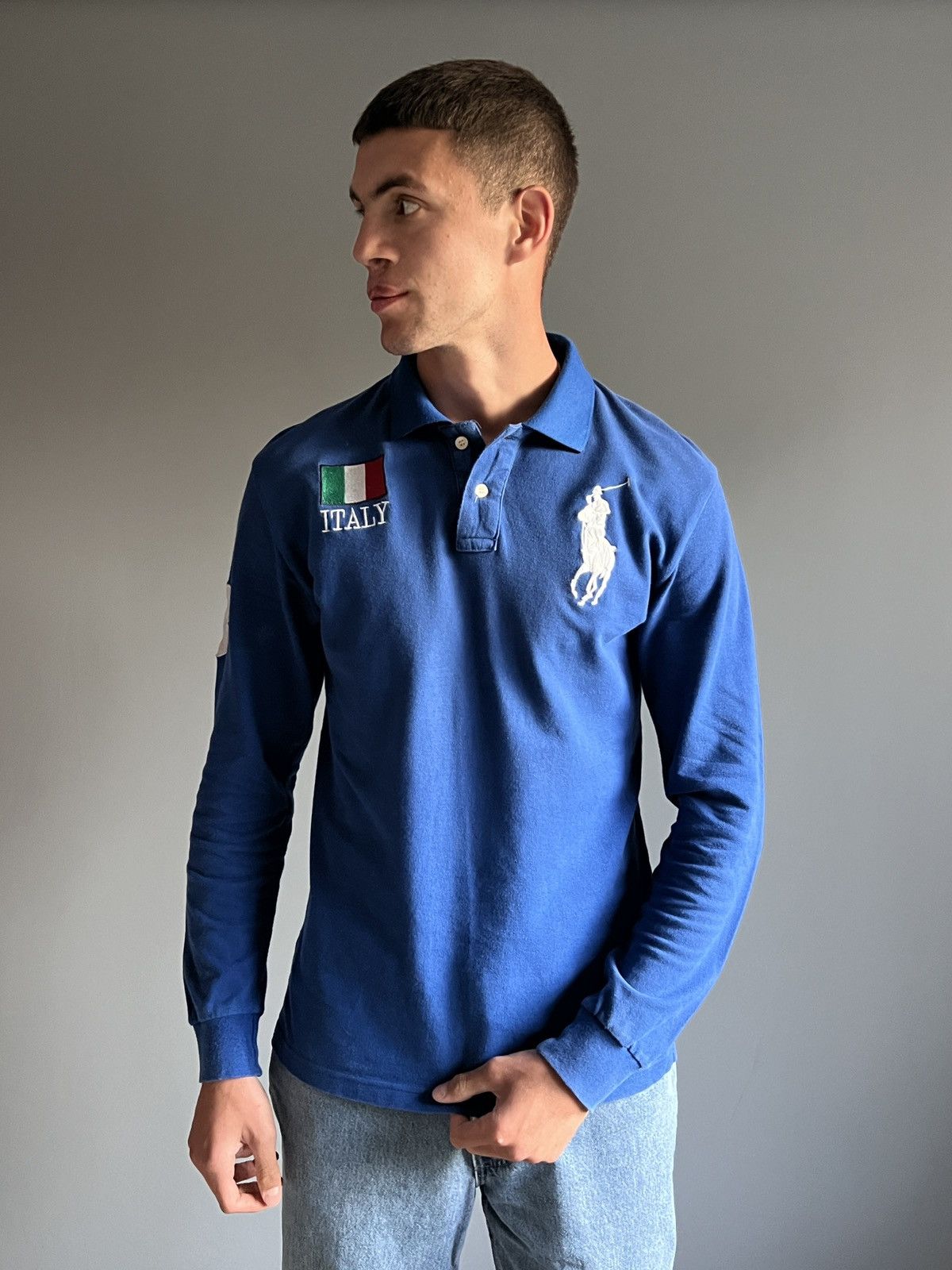 Polo Ralph Lauren Polo Ralph Lauren Italy Chief Keef Vntg Longsleeve Big Pony Size US M / EU 48-50 / 2 - 3 Thumbnail
