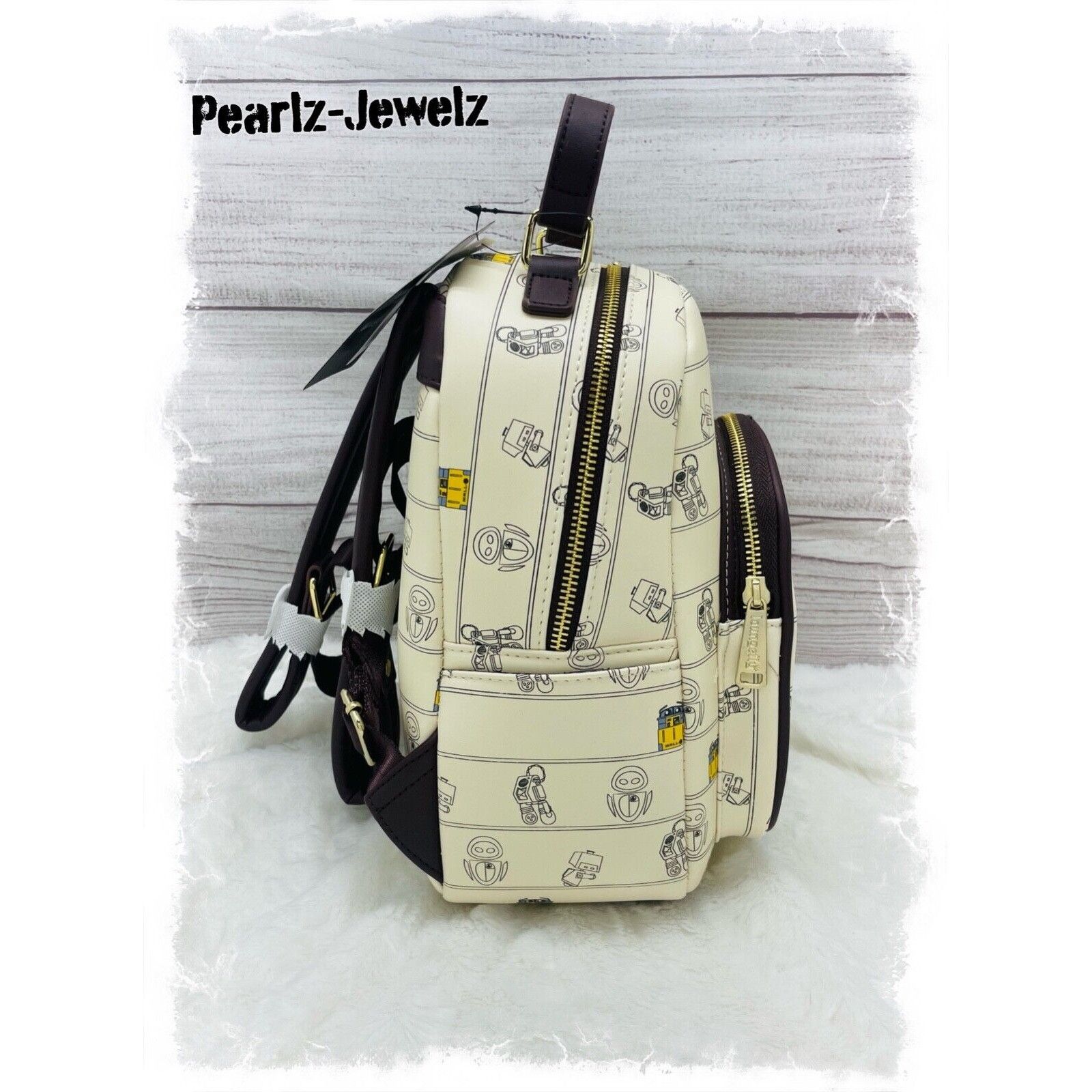 Disney Loungefly Disney Pixar WALL-E EVE Robot Sketches Mini Backpa Size ONE SIZE - 2 Thumbnail