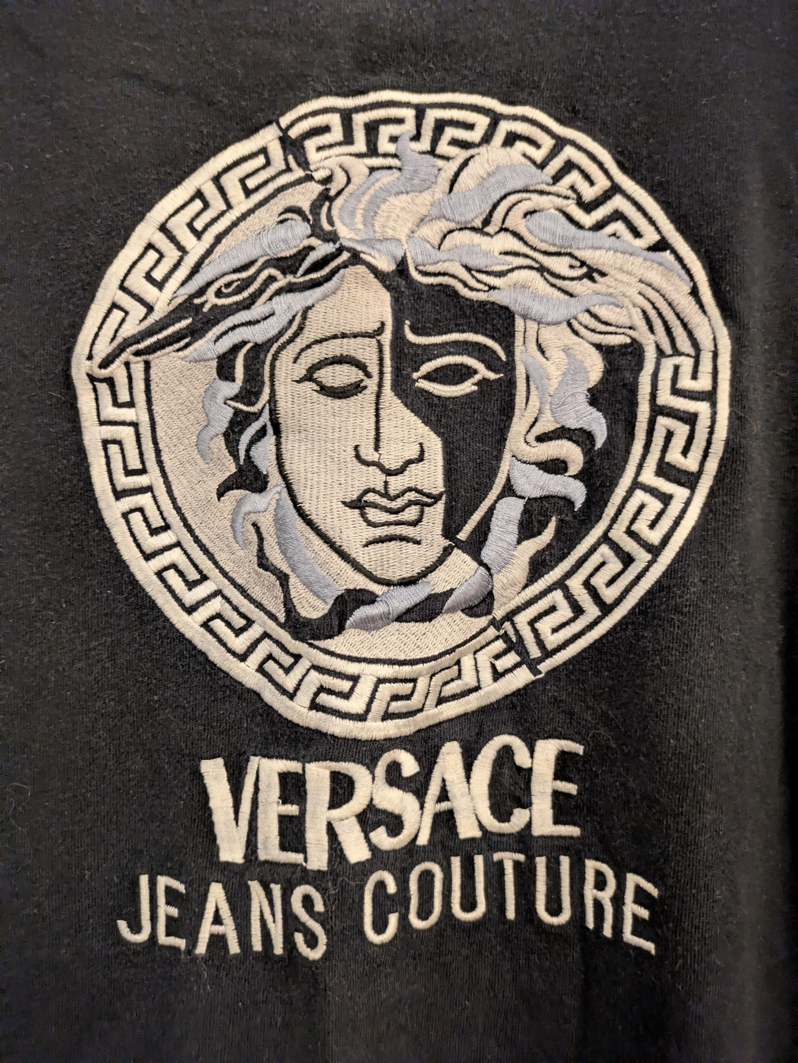 Versace Vintage Gianni Versace Jeans Couture Embroidered T-Shirt Size US L / EU 52-54 / 3 - 2 Thumbnail