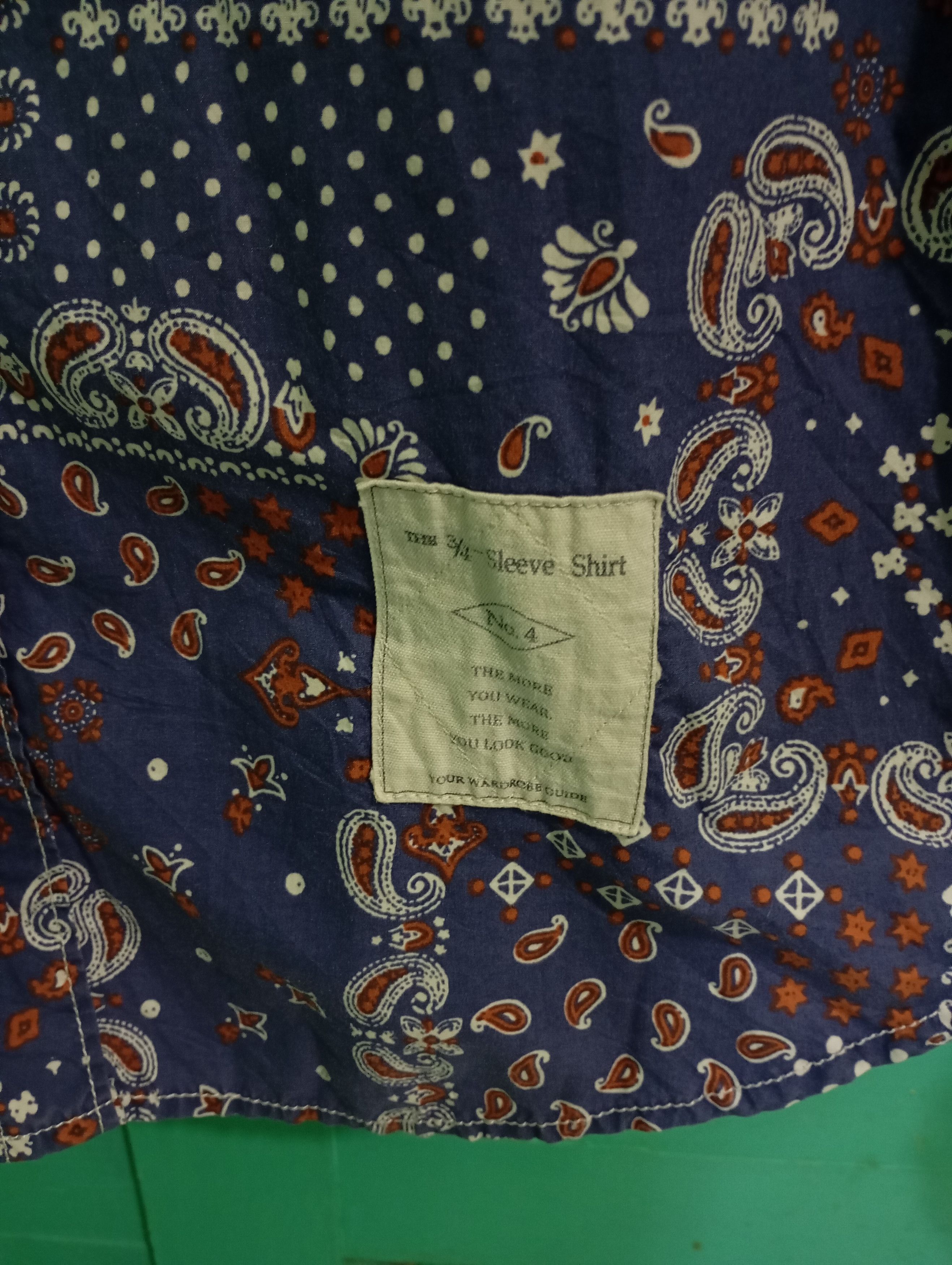 Japanese Brand Customellow Paisley 3/4 Sleeve Shirts Size M / US 6-8 / IT 42-44 - 5 Thumbnail