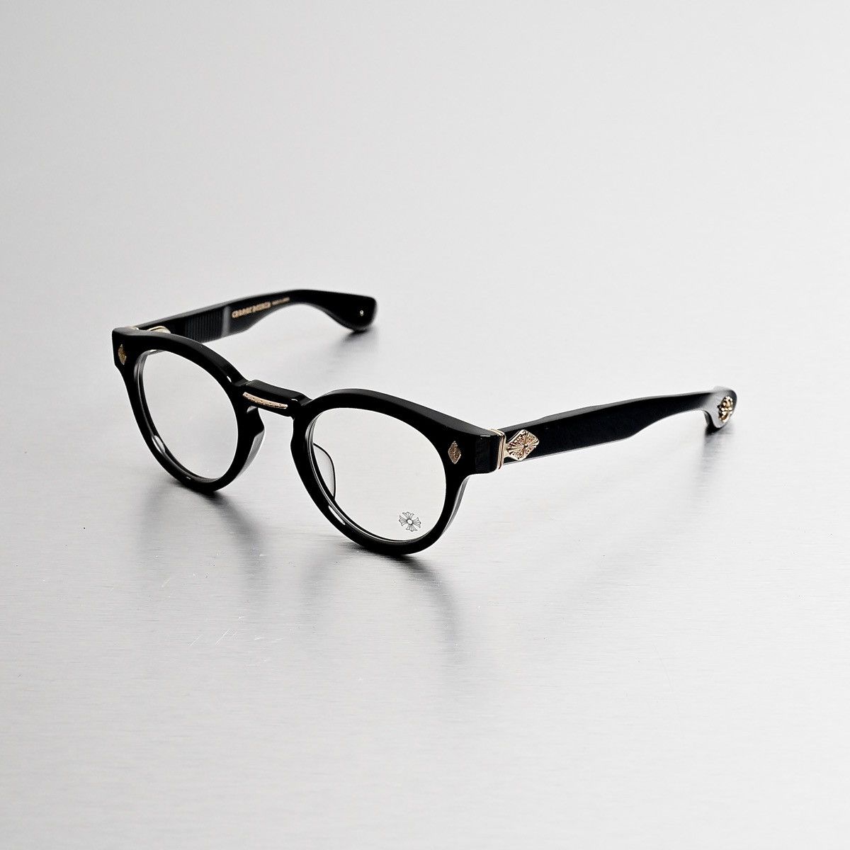 クロムハーツ PETER ARNELL Chrome Hearts Peter Arnell Eyeglasses Frame Black Brand-New