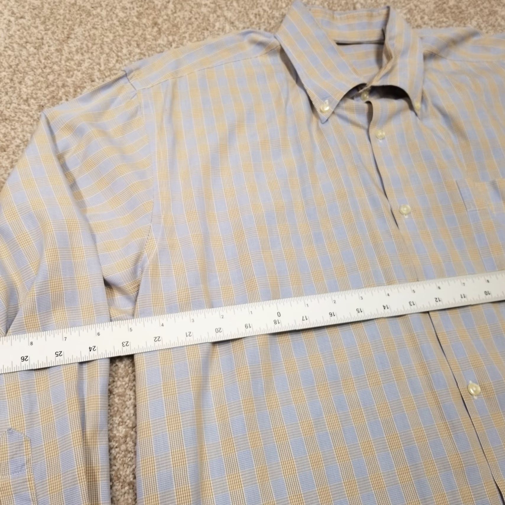 Peter Millar VINTAGE Peter Millar Button-Down Shirt Men L Blue Brown Microcheck Dress Casual FLAW Size US L / EU 52-54 / 3 - 6 Thumbnail