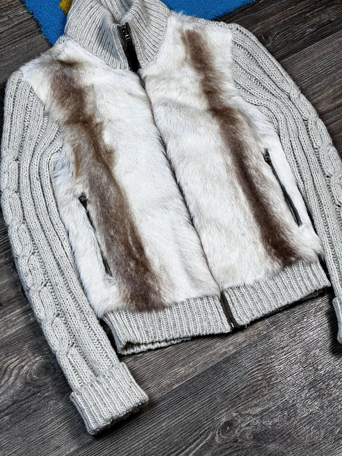 Prada Vintage 2006 Prada Full Zip Knit Goat Fur Sweater Jakcet Size S / US 4 / IT 40 - 5 Thumbnail
