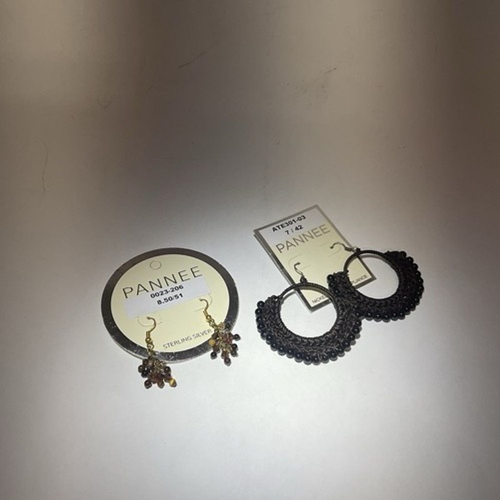 Other Pannee Loop /Hoop Macrame Earrings Brown & Beaded Dangle Size ONE SIZE - 13 Thumbnail