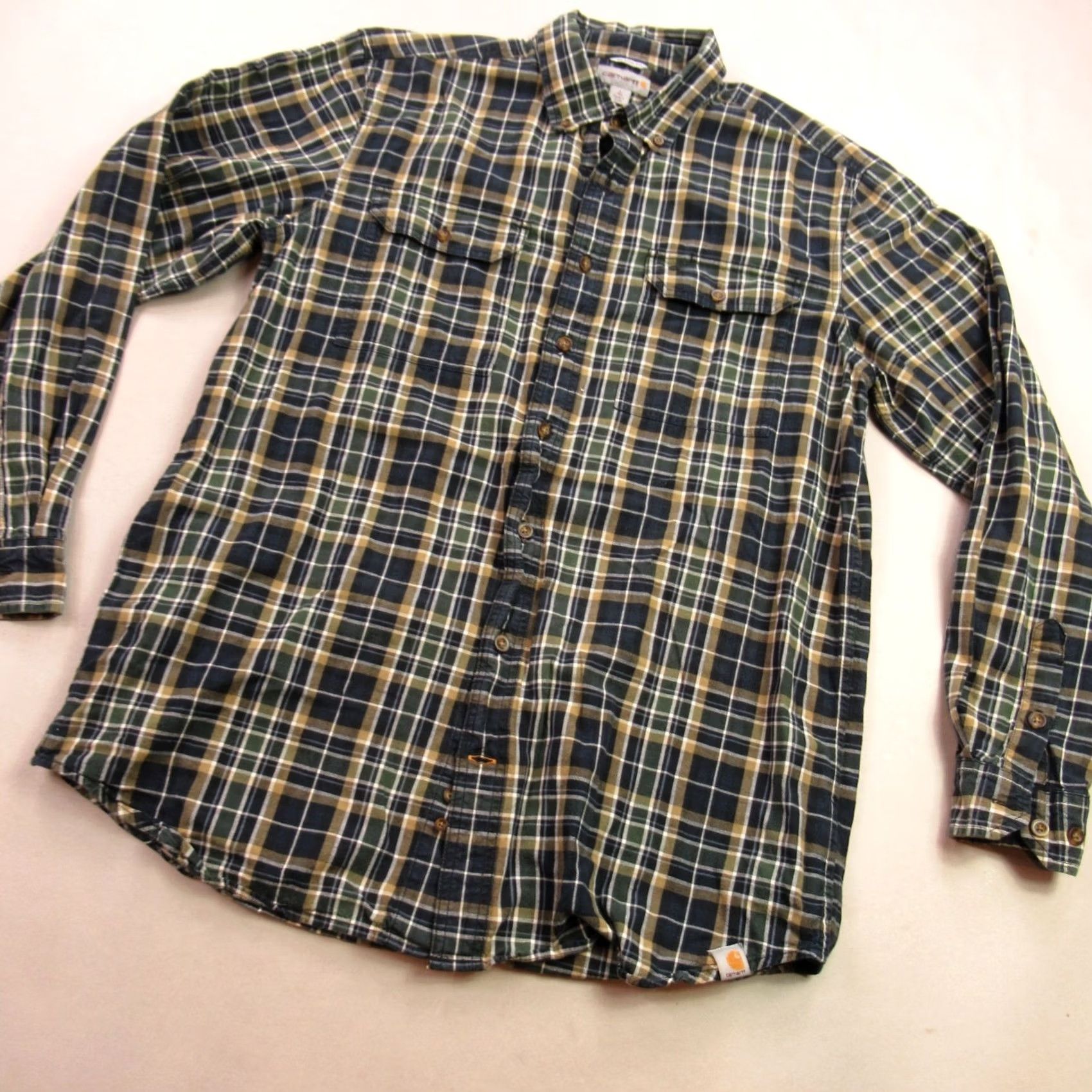 Carhartt Carhartt Shirt Mens LT Long Sleeve Button-Up Plaid Pockets Relaxed Colorful Multicolor Size US L / EU 52-54 / 3 - 2 Thumbnail