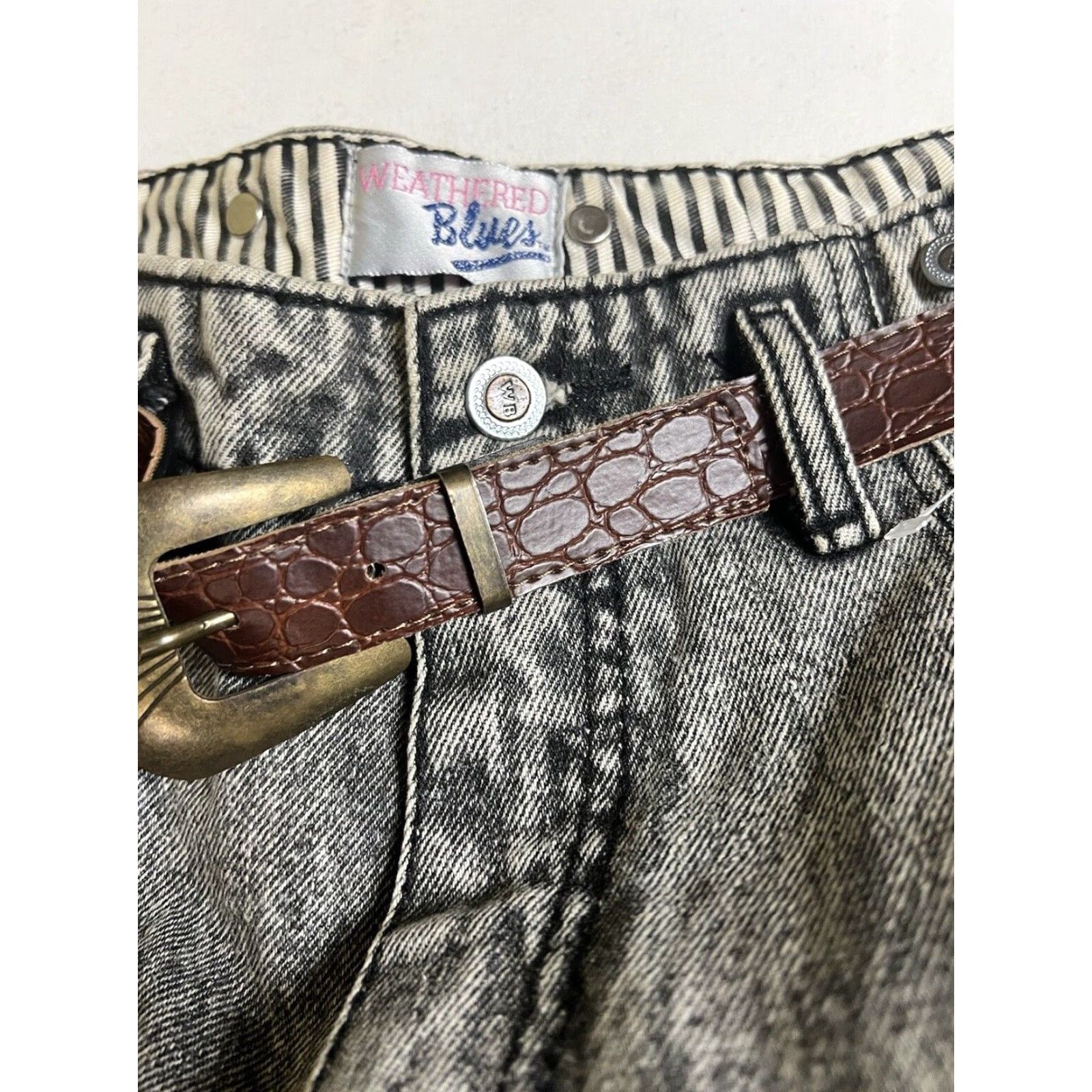Vintage VINTAGE Weathered Blues Jeans Pants Denim Gray High Waist 80s Mom 17/18 Womens Jeans Size 38" / US 16 / IT 52 - 7 Thumbnail